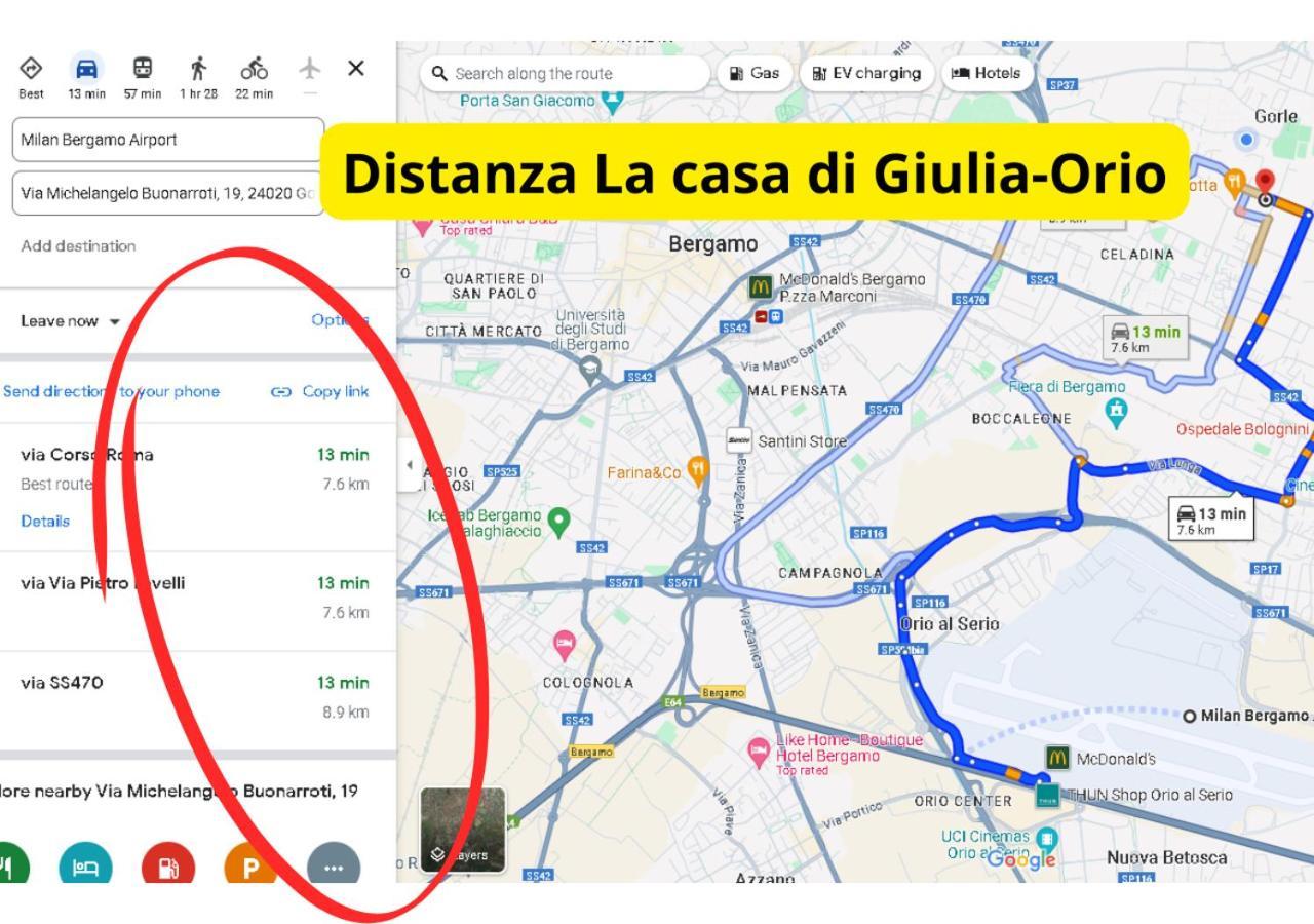 Monolocale-7 Minuti Da Bergamo, 10 Minuti Milan Bergamo Airport Apartment Gorle Ngoại thất bức ảnh